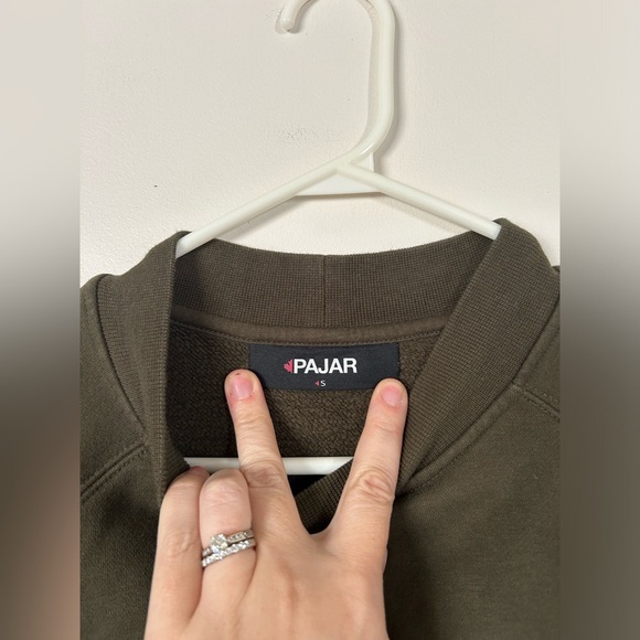 Pajar ATLIN WOMEN'S OVERSIZED FIT CREW SWEATSHIRT Size S Olive - Picture 4 of 9